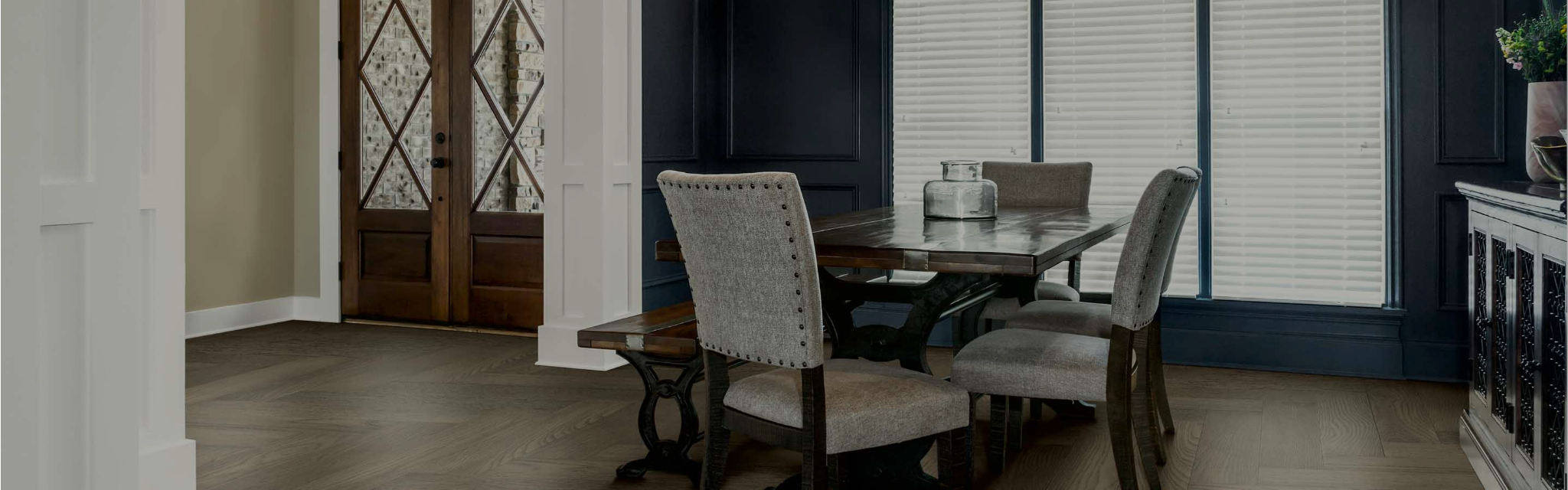 blinds in a dining room