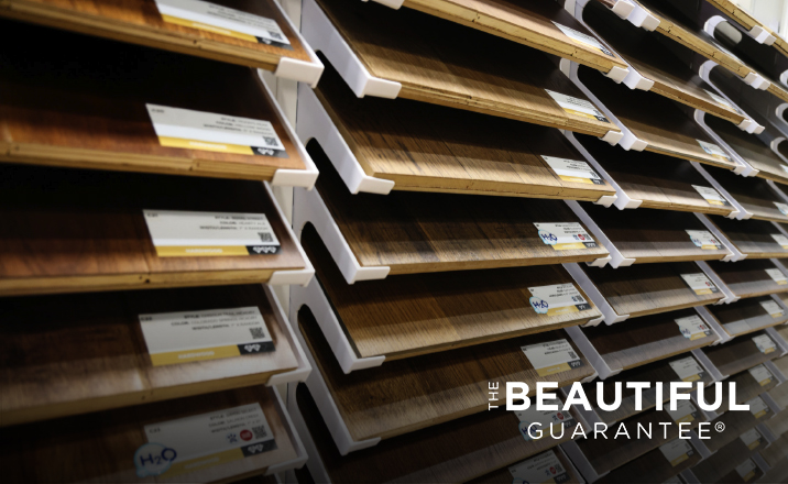 Floor samples and display view. 