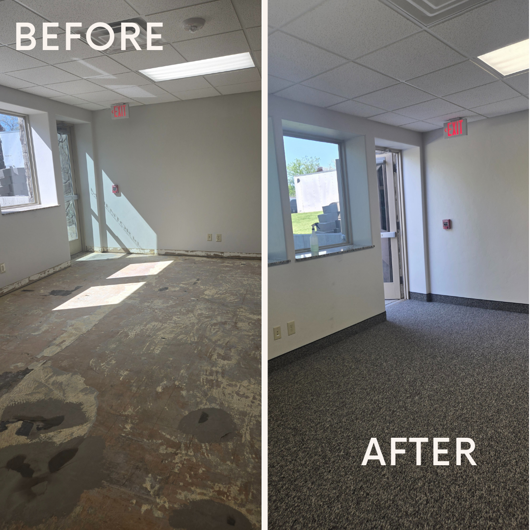 Flooring installation in an Idaho office building 